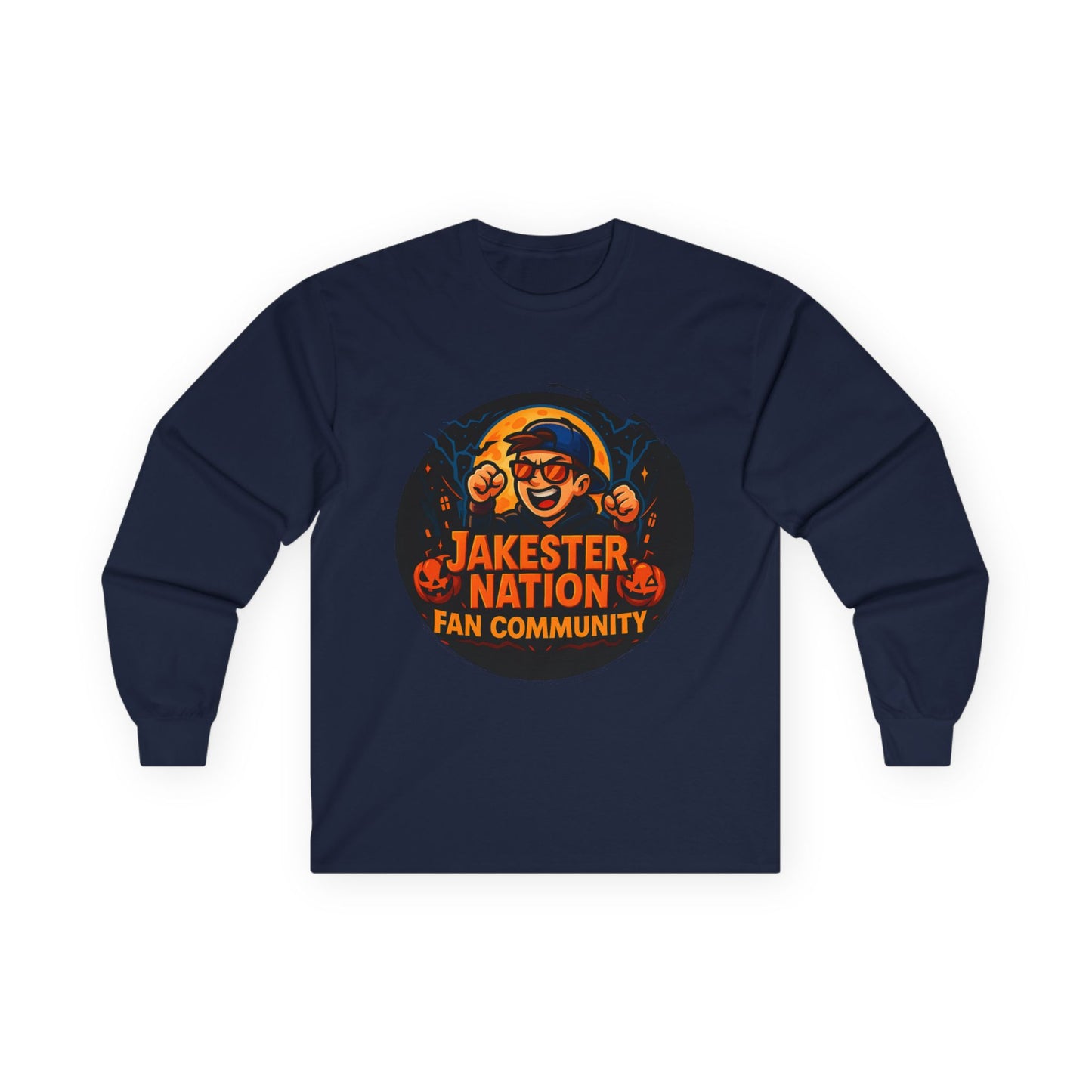 Jakester Nation Long Sleeve Tee, Cozy Fan Apparel, Comfy Halloween Shirt, Great for Gamers, Unique Gift for Friends