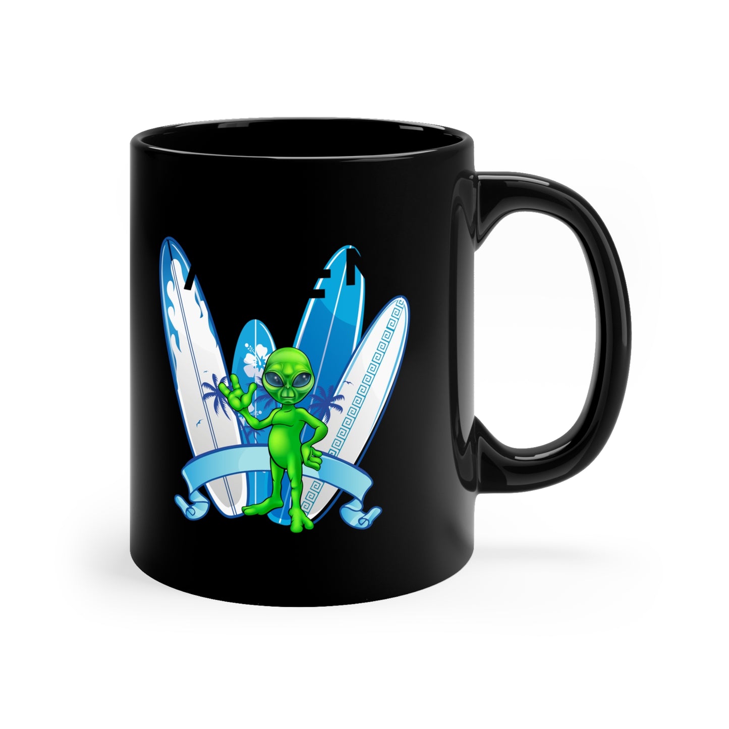Black ALIEN Conspiracy Den Coffee Mug - Perfect for Coffee Lovers, Gift for Conspiracy Theorists, Black Mug, Unique Travel Mug, Halloween Gift