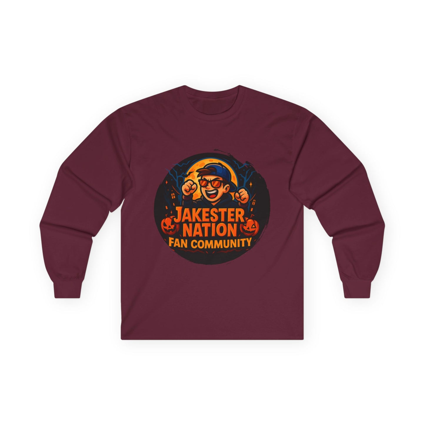 Jakester Nation Long Sleeve Tee, Cozy Fan Apparel, Comfy Halloween Shirt, Great for Gamers, Unique Gift for Friends