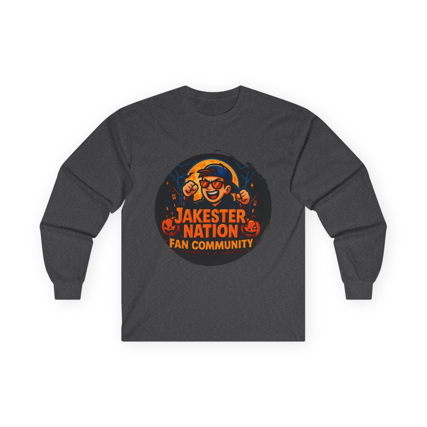 Jakester Nation Long Sleeve Tee, Cozy Fan Apparel, Comfy Halloween Shirt, Great for Gamers, Unique Gift for Friends