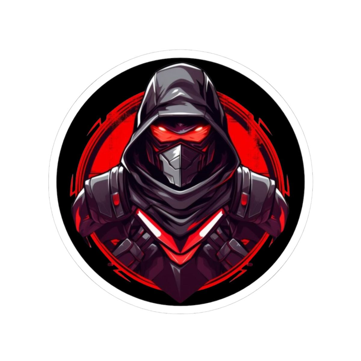 One Shot One Legend Gamer-Themed Kiss-Cut Stickers, Laptop Decor, Cool Art, Cyberpunk Aesthetic, Unique Gift for Gamers, Video Game Accessories