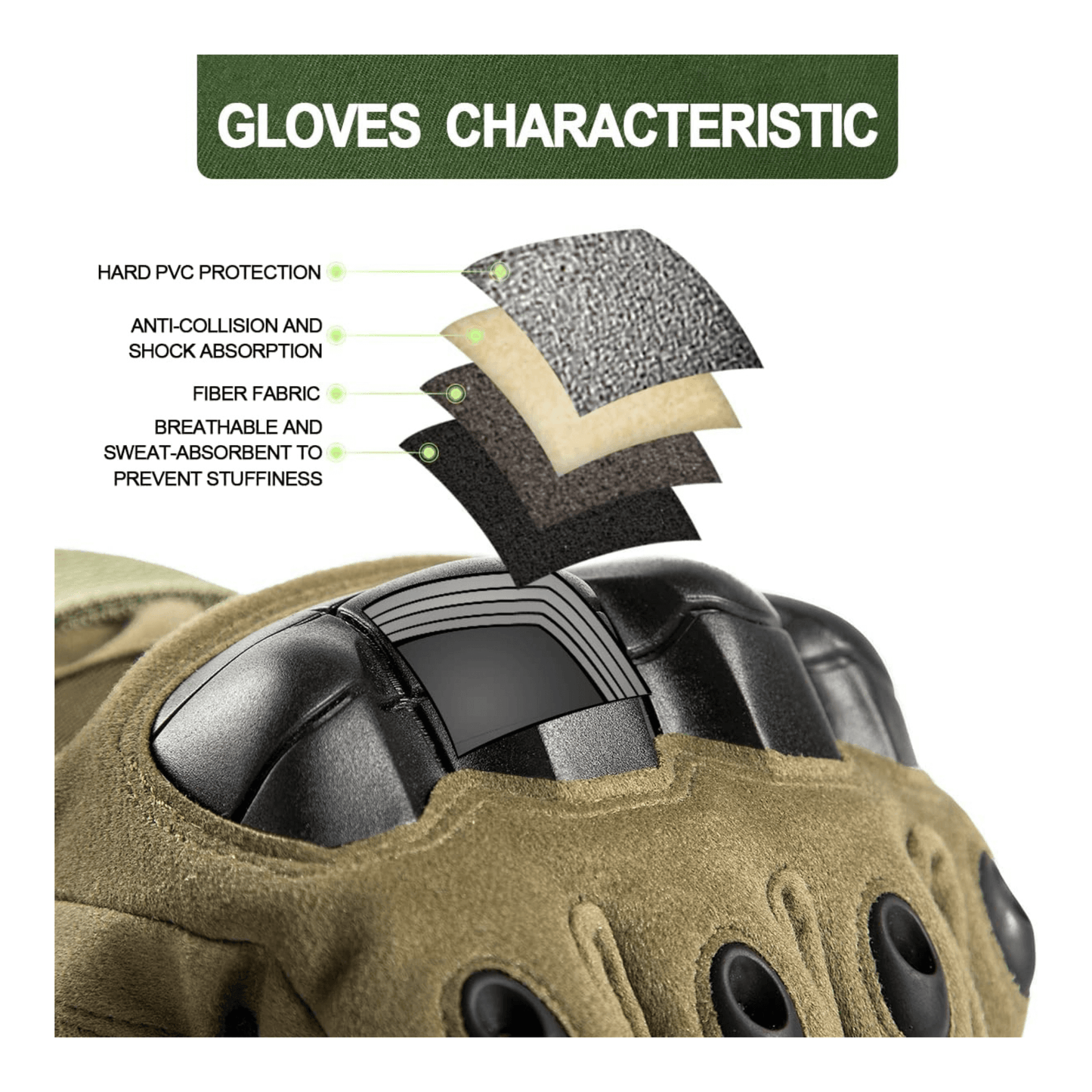 Tactical Gloves for Outdoor With Touchscreen Fingertip Capability