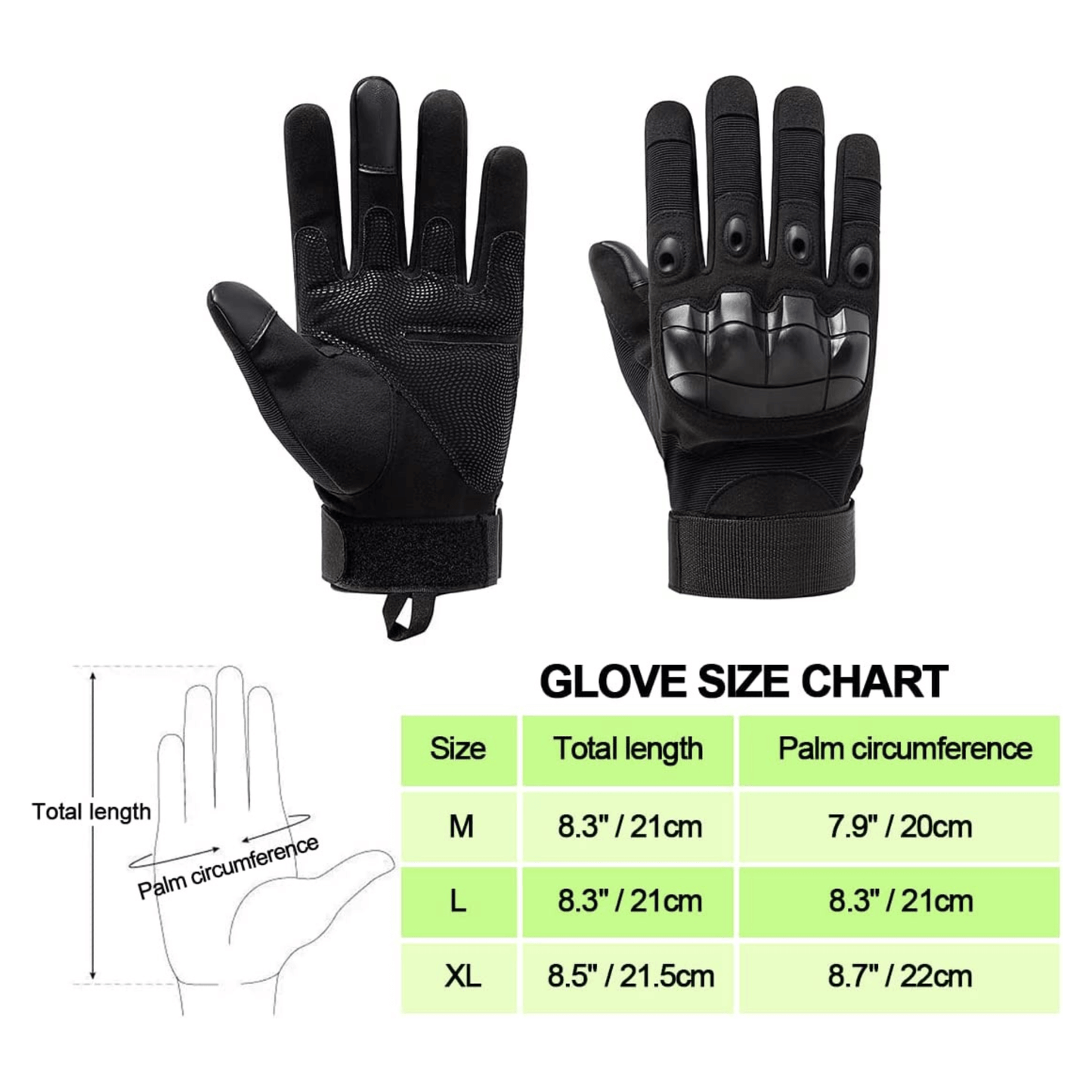 Tactical Gloves for Outdoor With Touchscreen Fingertip Capability