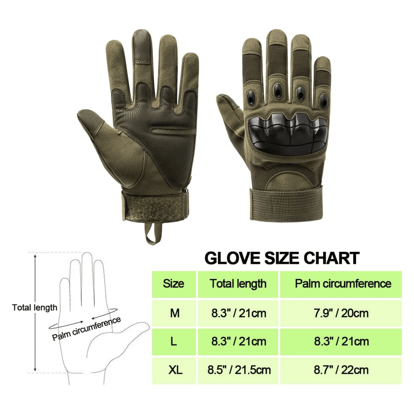 Tactical Gloves for Outdoor With Touchscreen Fingertip Capability