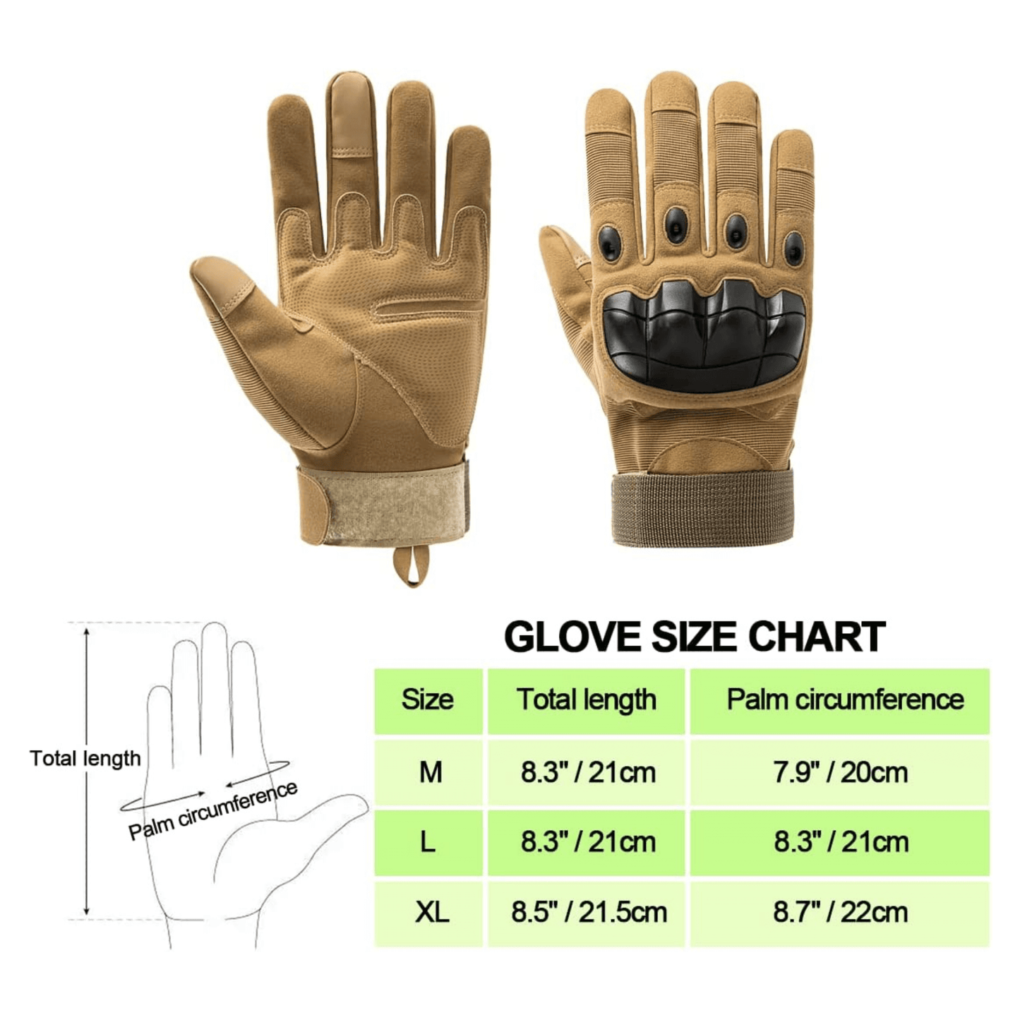Tactical Gloves for Outdoor With Touchscreen Fingertip Capability