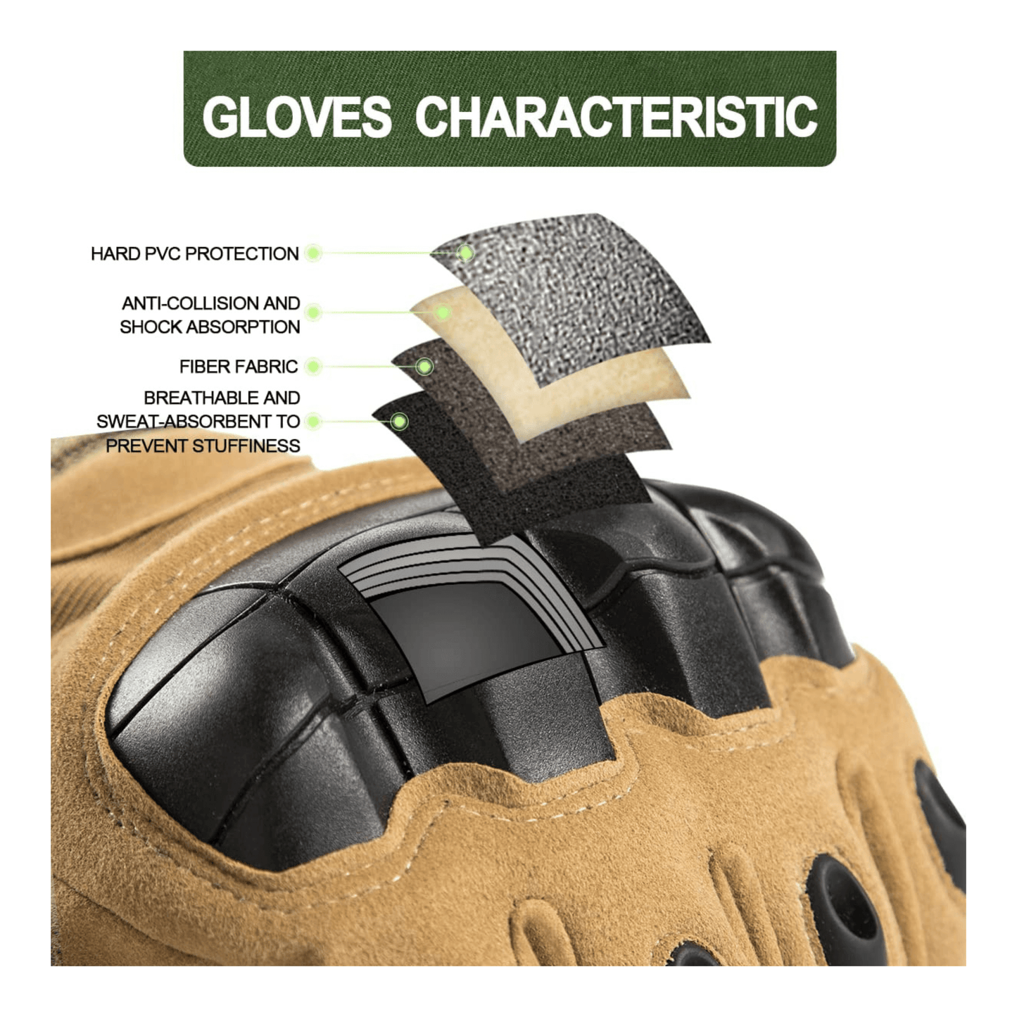 Tactical Gloves for Outdoor With Touchscreen Fingertip Capability