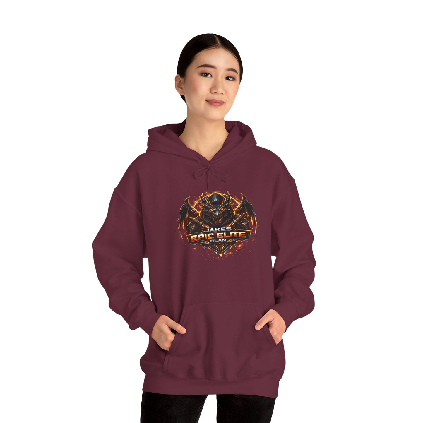 Jakes Epic Elite Gaming Hoodie - Fiery Crest Graphic Pullover