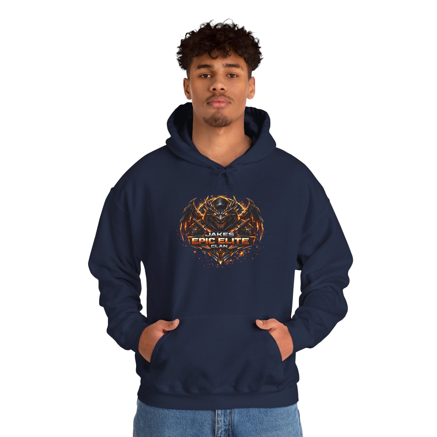 Jakes Epic Elite Gaming Hoodie - Fiery Crest Graphic Pullover