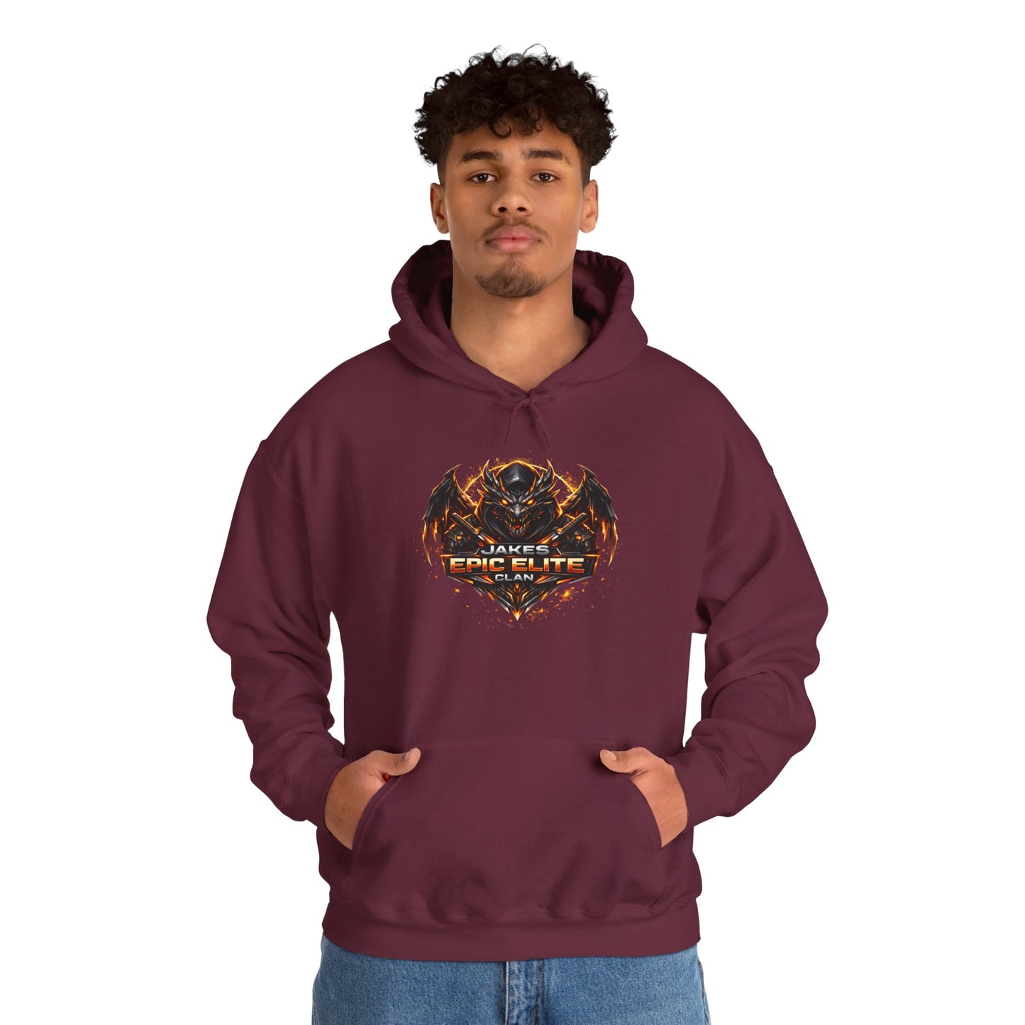 Jakes Epic Elite Gaming Hoodie - Fiery Crest Graphic Pullover