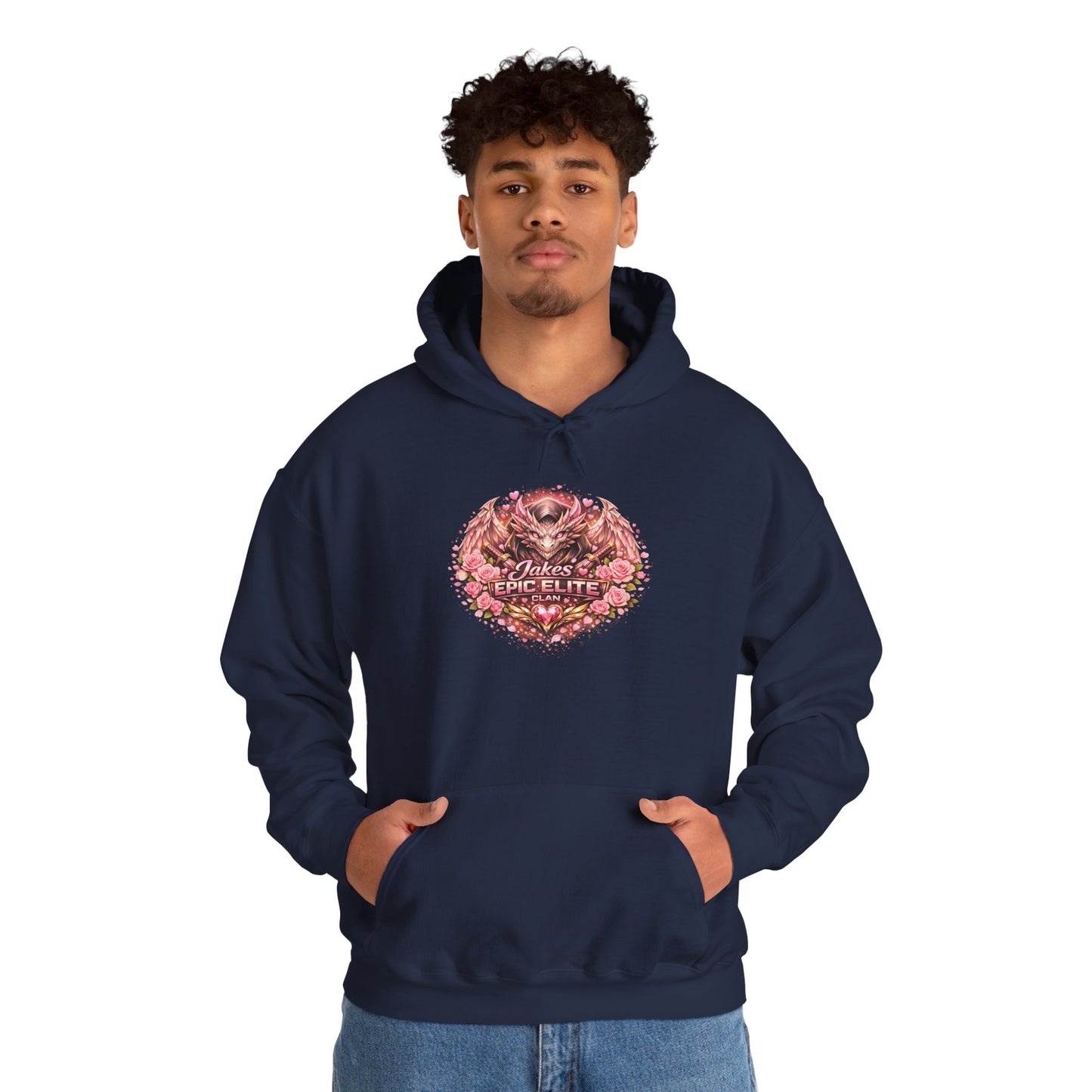 Hoodie — Floral 'Jakes Epic Elite' Heart Graphic Pullover