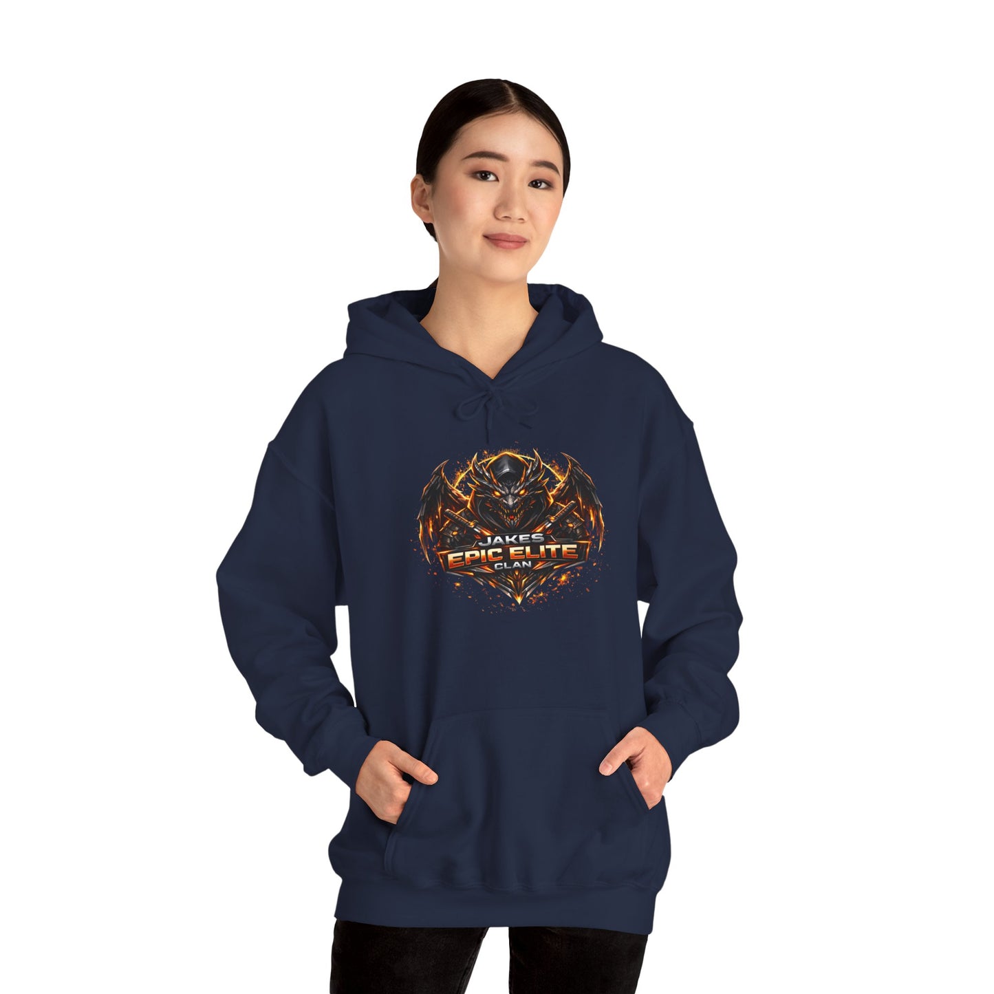 Jakes Epic Elite Gaming Hoodie - Fiery Crest Graphic Pullover