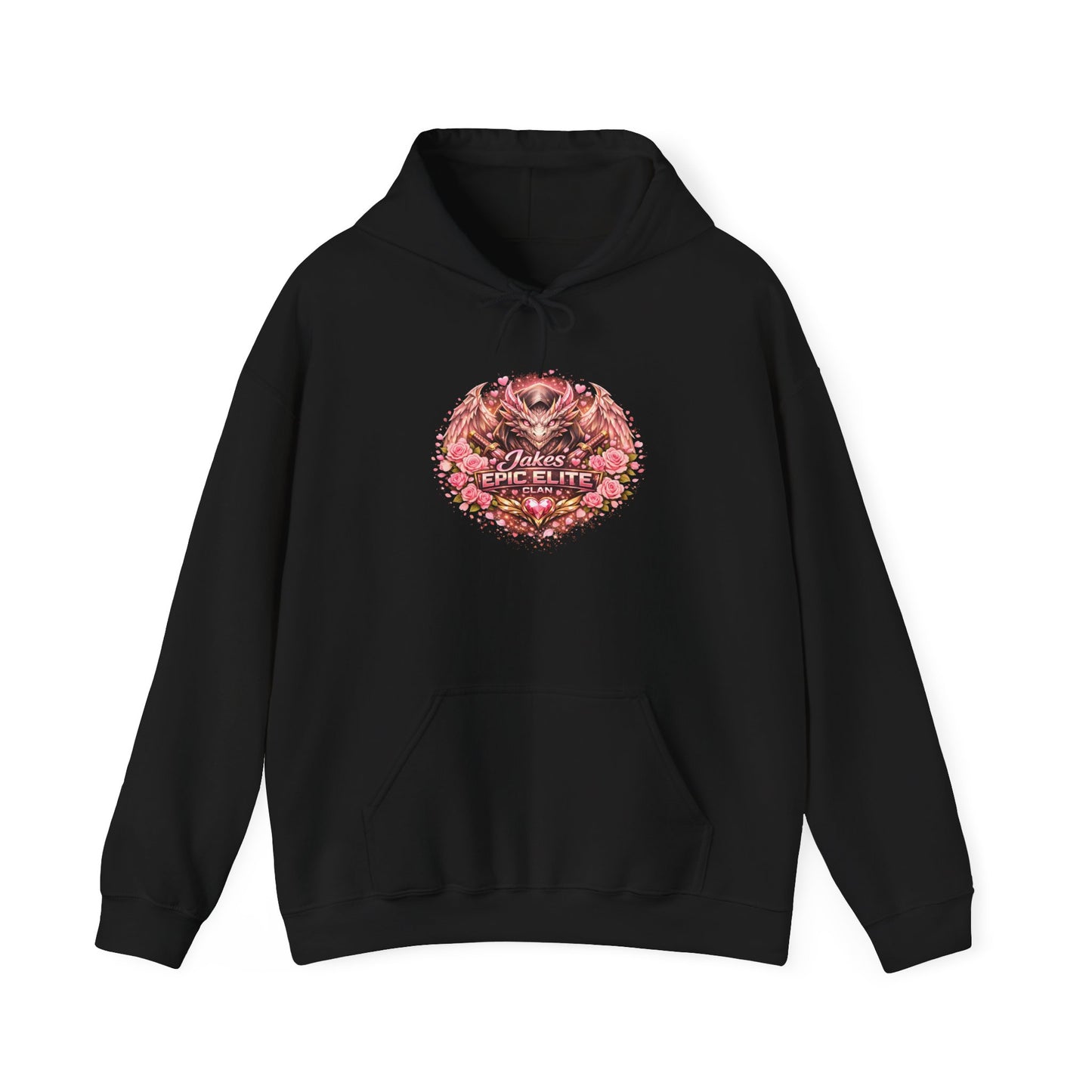 Hoodie — Floral 'Jakes Epic Elite' Heart Graphic Pullover
