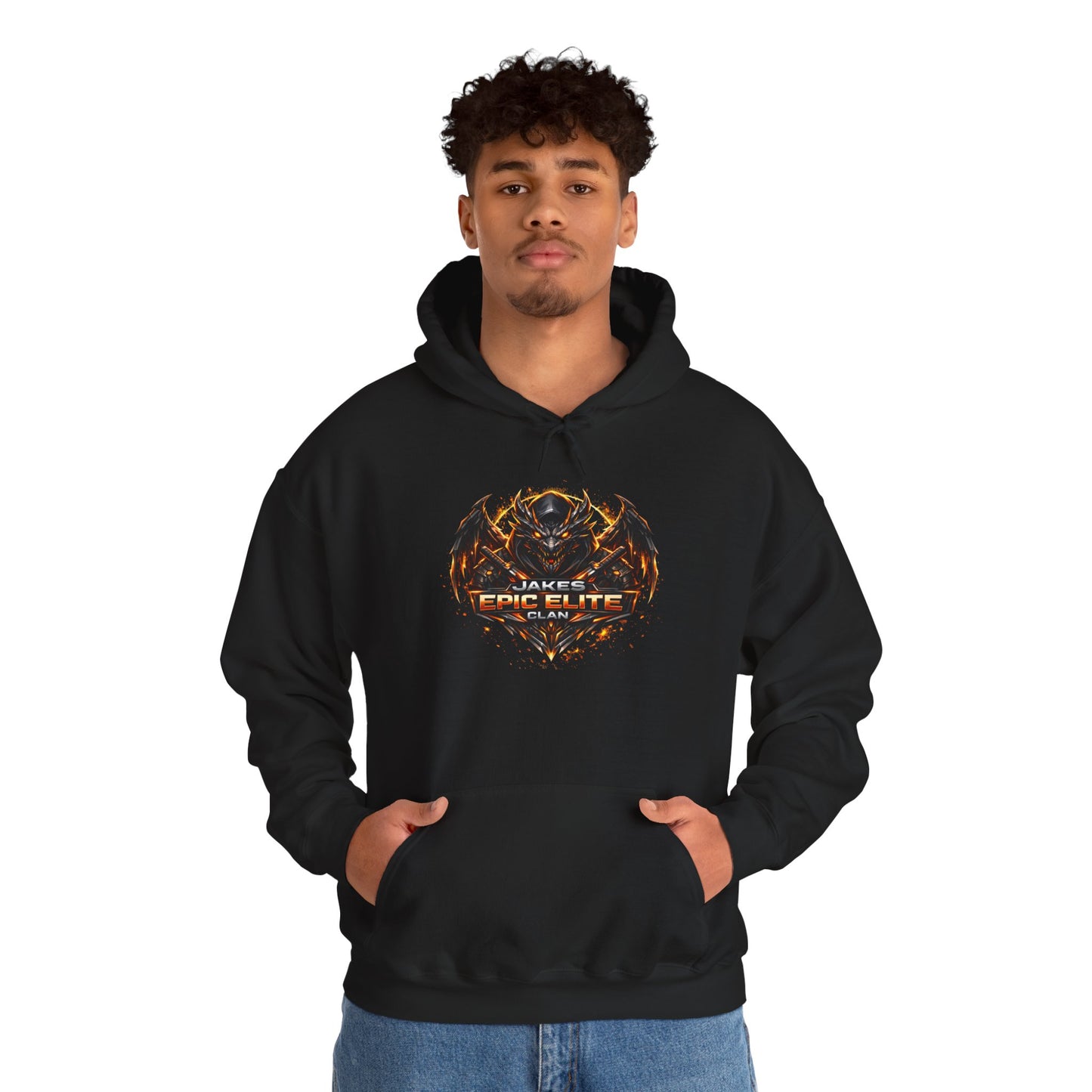 Jakes Epic Elite Gaming Hoodie - Fiery Crest Graphic Pullover