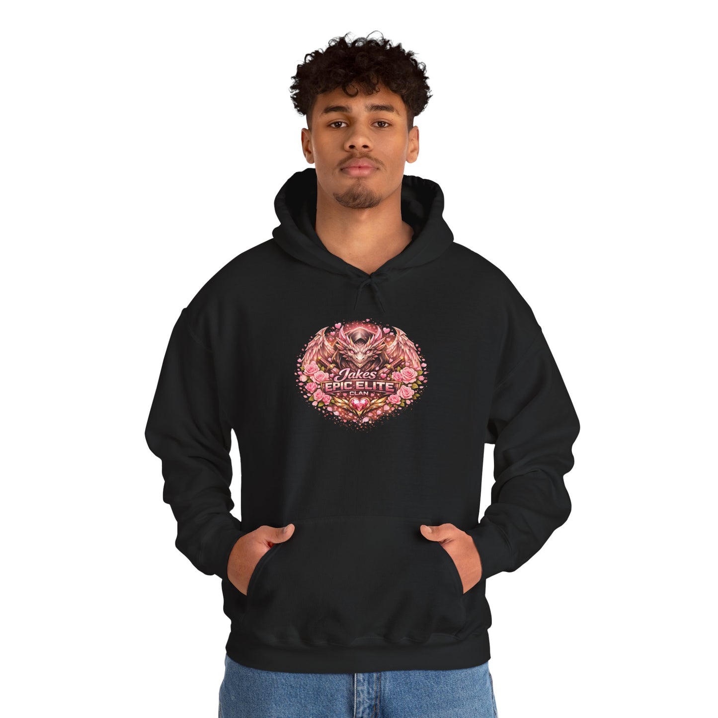 Hoodie — Floral 'Jakes Epic Elite' Heart Graphic Pullover