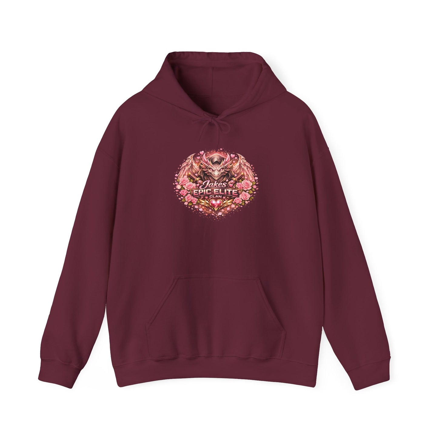Hoodie — Floral 'Jakes Epic Elite' Heart Graphic Pullover