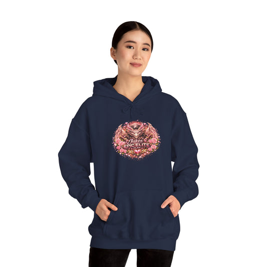 Hoodie — Floral 'Jakes Epic Elite' Heart Graphic Pullover