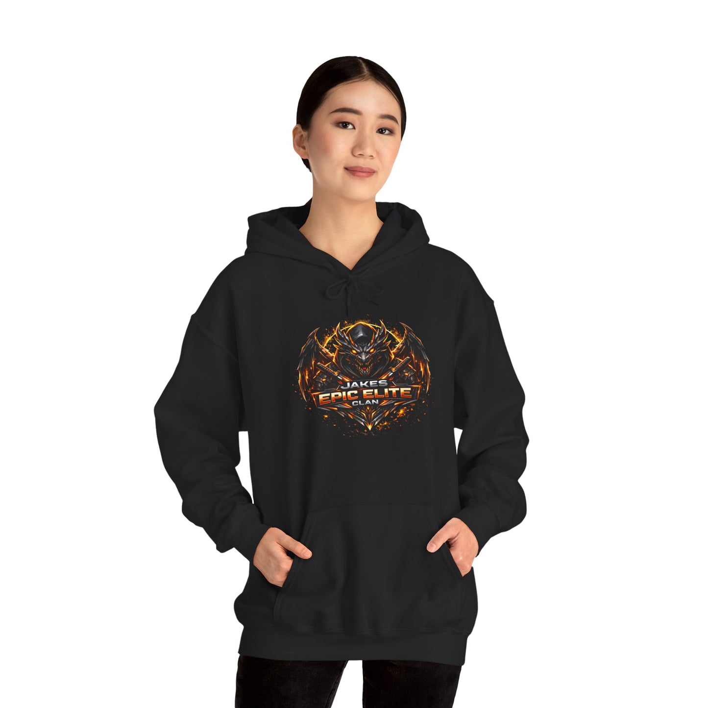 Jakes Epic Elite Gaming Hoodie - Fiery Crest Graphic Pullover