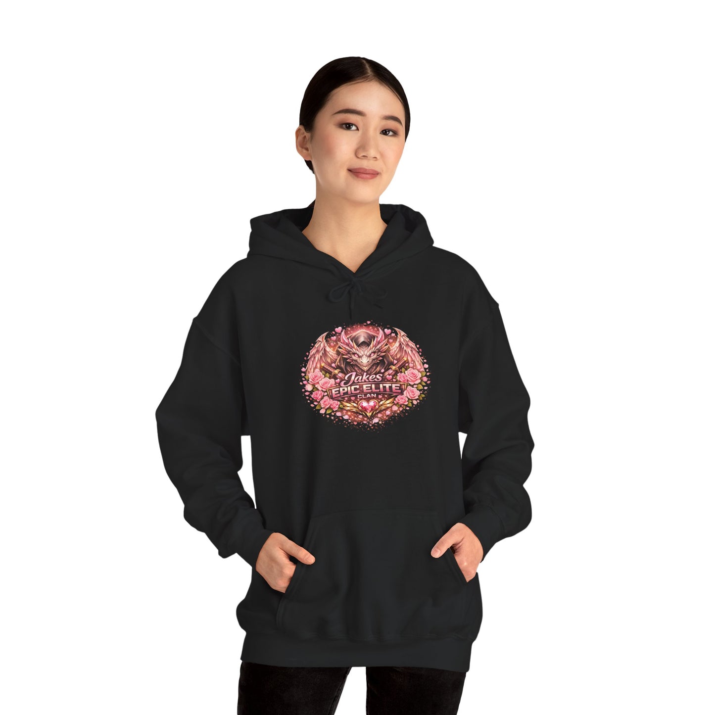 Hoodie — Floral 'Jakes Epic Elite' Heart Graphic Pullover
