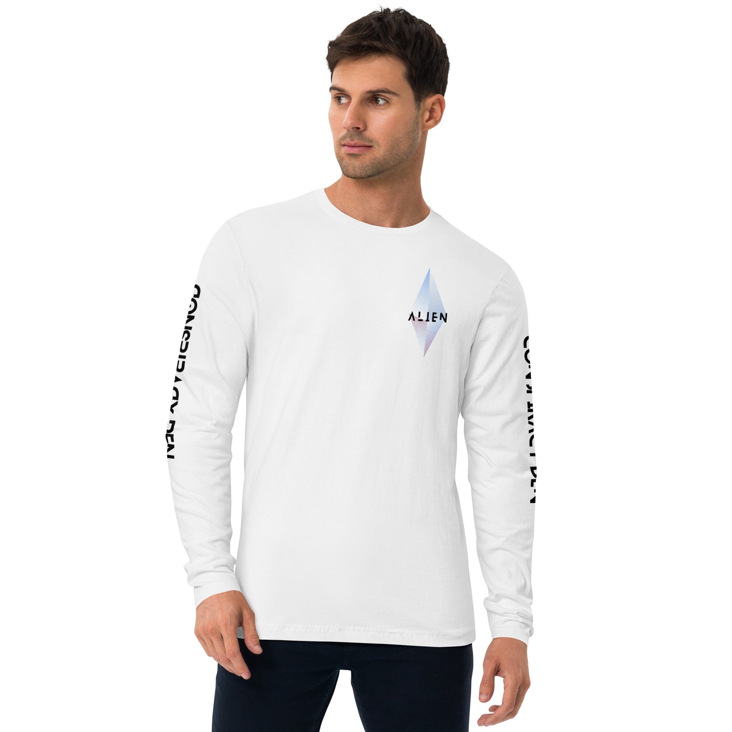 Alien Beach Vibes Long Sleeve Fitted Crew