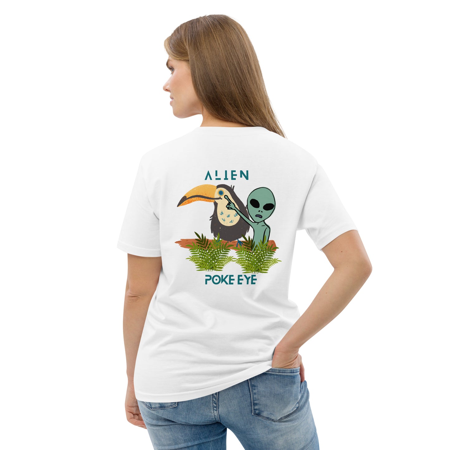 Alien Poke-Eye organic cotton t-shirt