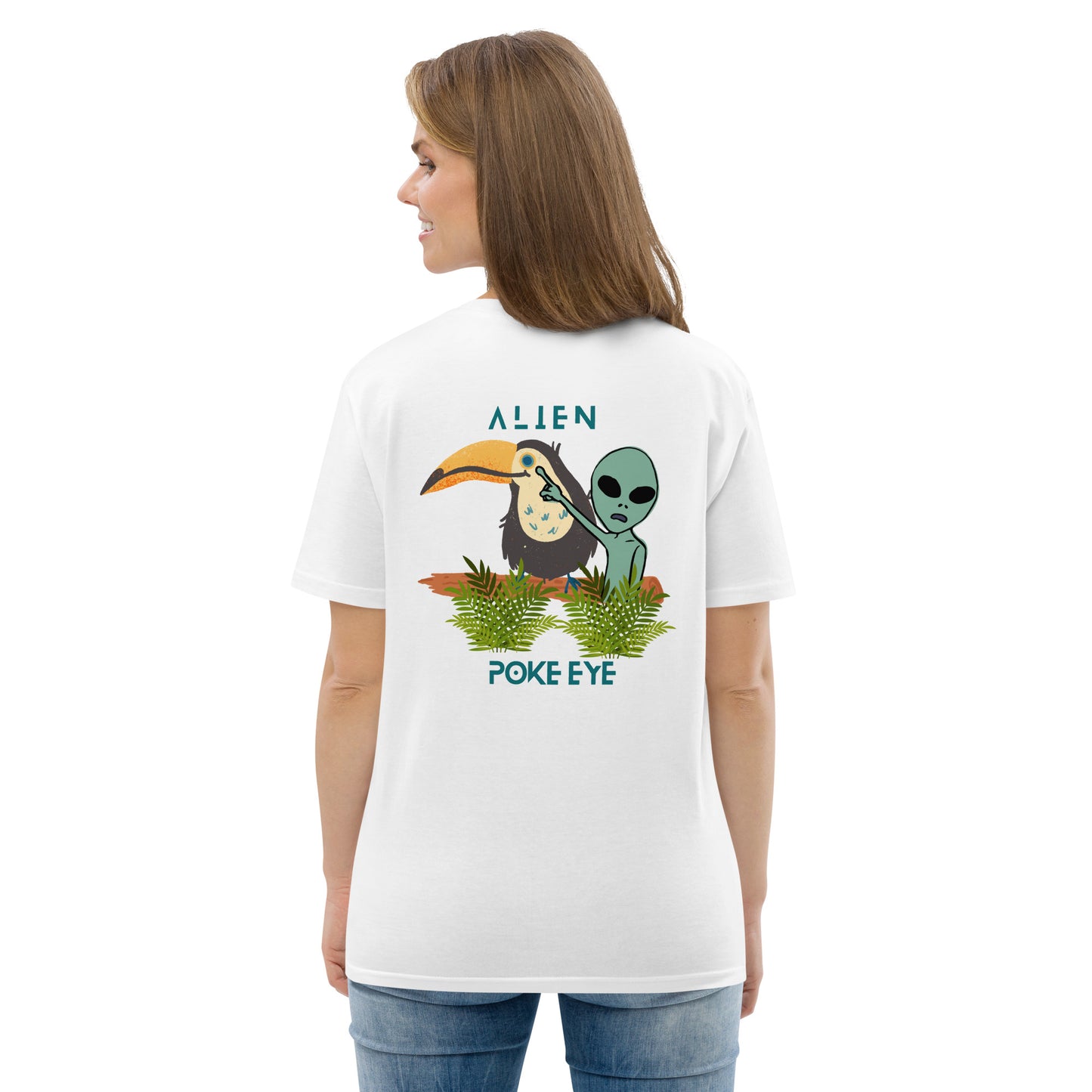 Alien Poke-Eye organic cotton t-shirt